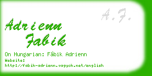 adrienn fabik business card