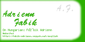 adrienn fabik business card